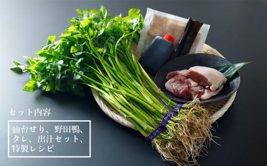 【2025年先行予約】【お届け日時指定必須】宮城ブランド 野田鴨 で食す　選べる内容量　仙台せり鍋 セット（漁亭 浜や） 鍋 せり鍋 鍋セット せり鍋鴨  4、5名盛り×2箱セット