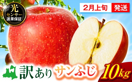 【先行受付】【2027年2月上旬発送】 サンふじ青森 訳あり りんご 10kg 程度 五所川原 不揃い