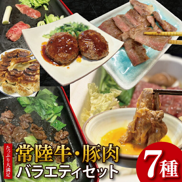 【ふるさと納税】《楽天限定》【数量限定】【最短7日発送】たっぷり大満足！牛肉＆豚肉バラエティセット｜肉 お肉 牛肉 豚肉 黒毛和牛 カルビ 赤身 焼肉 すき焼き たっぷり やみつき ステーキ スタミナ サーロイン ハンバーグ 餃子 数量限定 限定 人気 送料無料(HI-8)
