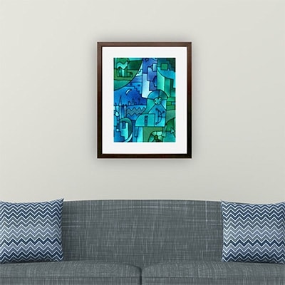 ＼京都・綾部の癒やし系作家/【絵画】　ピアノ弾きの夜　額装サイズ526mmx412mm【1090814】