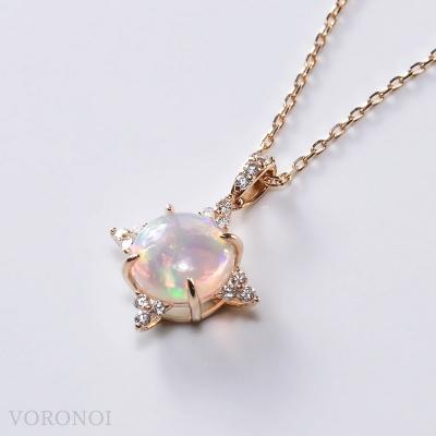 ふるさと納税 甲府市 K18YG オパール カボションカット ダイヤモンドネックレス VO0068PK18 |  | 02