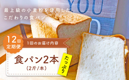 【12回定期便】 食パン 2本[CFL013] パン