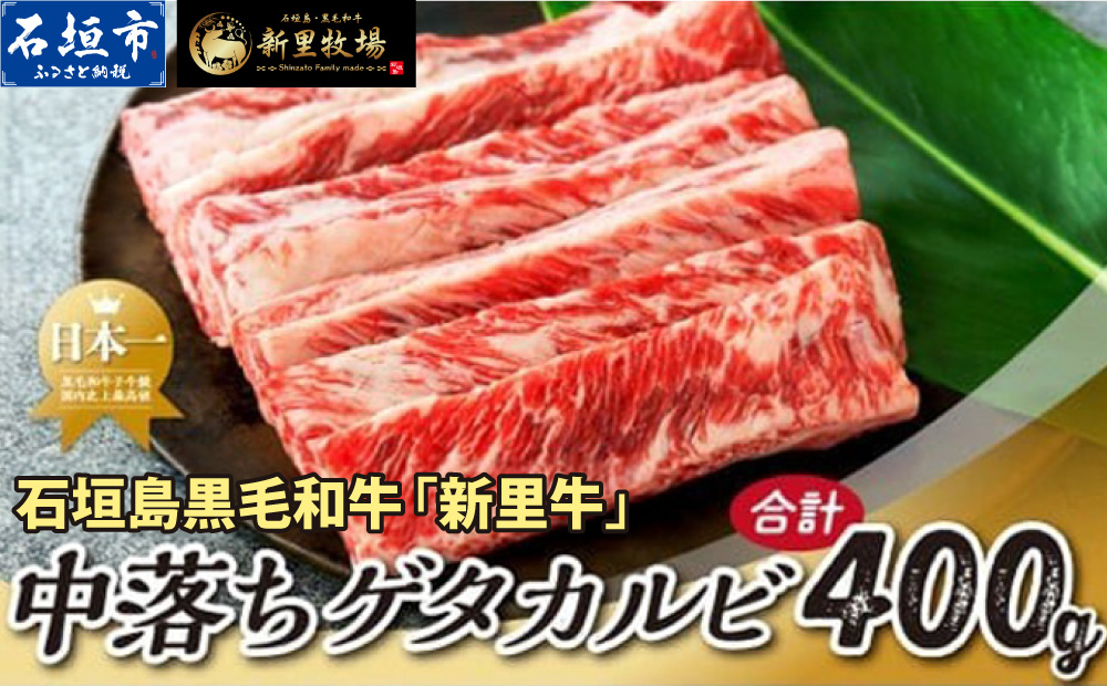 石垣島産 黒毛和牛 新里牛 中落ちゲタカルビ（200g×2）焼肉 バーベキュー SZ-26