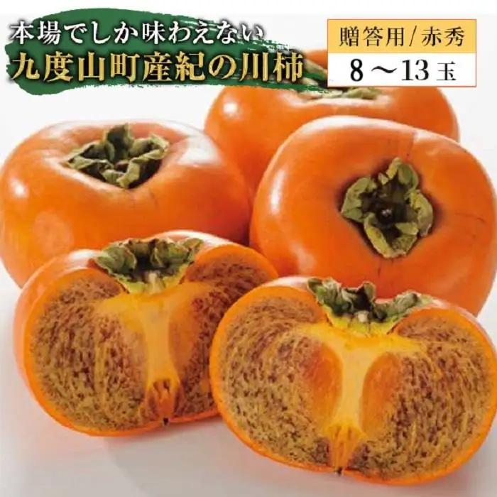 ◆先行予約◆和歌山県産 紀の川柿＜贈答用／赤秀＞ 8-13玉【2026年10月中旬発送】【九度山町産】【MG1】