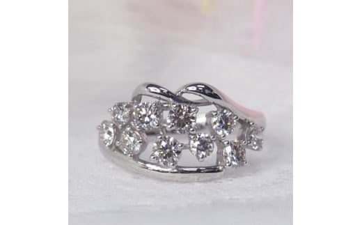 プラチナ1ctダイヤモンドリング#14　HR-008978【1392938】