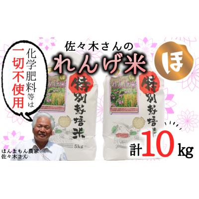 ふるさと納税 臼杵市 【令和7年度産】こだわり農法の「れんげ米」玄米(10kg)