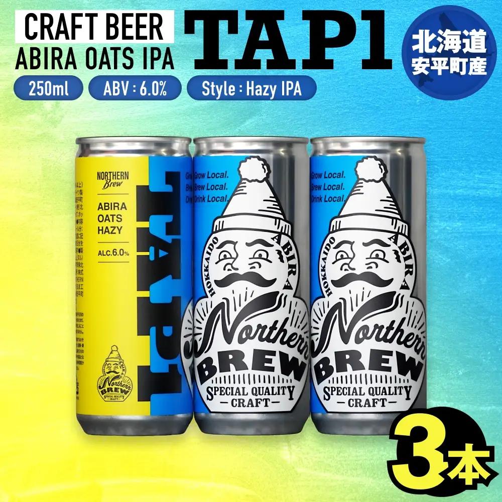 クラフトビール NORTHERN BREW ＜ TAP1(ABIRA OATS HAZY) ＞ 3本 250ml 北海道 安平町 ビール 地ビール 缶ビール 人気 定番 ギフト