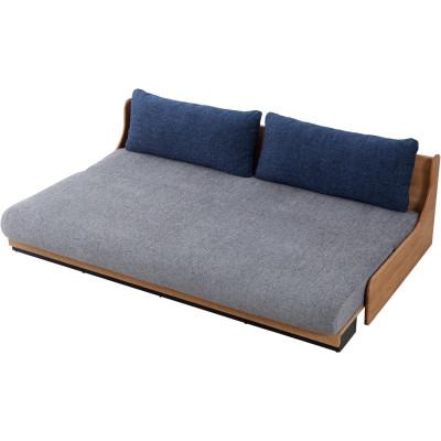 ふるさと納税 大川市 アンザ 幅200cm ごろ寝ソファ ソファベッド VNA×グレー 【モーブル】【大川家具】