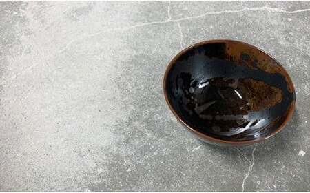 A30-108 井上祐希作 天目銀滴飯碗（中）井上萬二窯