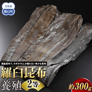 羅臼昆布 養殖 2等 約300gセット(100g×3個) ｜ 昆布 北海道