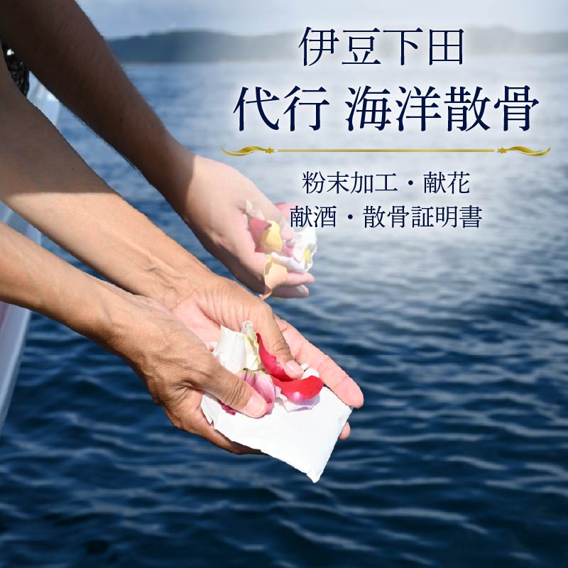 【ふるさと納税】 海洋散骨 伊豆下田 代行 海洋 散骨 法事 参拝 墓じまい サービス チケット 船 供養 メモリアル クルーズ 自然葬 シーセレモニー 献花 献酒 散骨証明書 骨壺処分 海 下田 静岡県 下田市 伊豆 伊豆凪海洋散骨