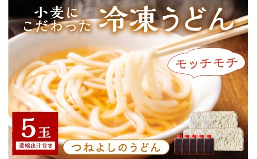 1月発送：時短調理！モチモチうどん／12月発送：京丹後つねよしの冷凍うどん 5玉入り（5食分） 濃縮出汁付き　ウドン 饂飩 冷凍 麺 麺類 食品 冷凍うどん つるつる udon　KI00028_01