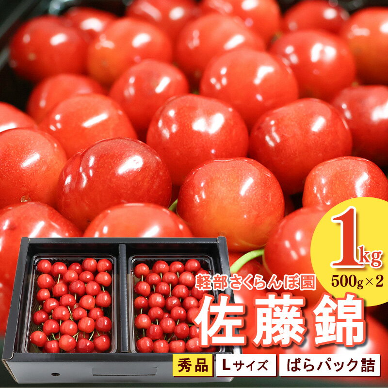 【ふるさと納税】先行予約 山形県産 さくらんぼ 佐藤錦 L 秀品 1kg （ばらパック詰 ) 500g×2パック 令和8年産【2026年6月上旬頃〜下旬頃発送予定】※配送不可 沖縄・離島フルーツ 果物 果実 山形産 1キロ 2026年産 令和8年 直送 お取り寄せ