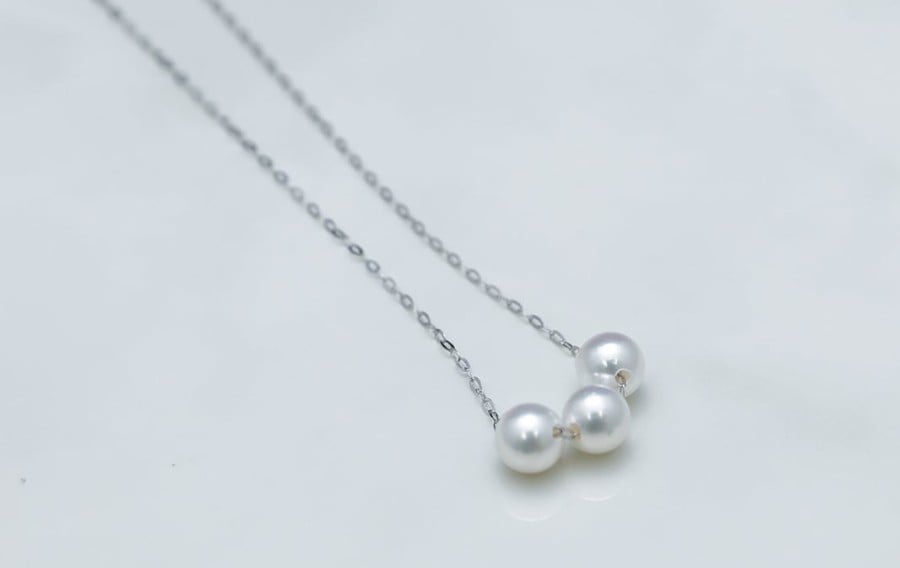 アコヤパール ネックレス ペンダント あこや真珠3株