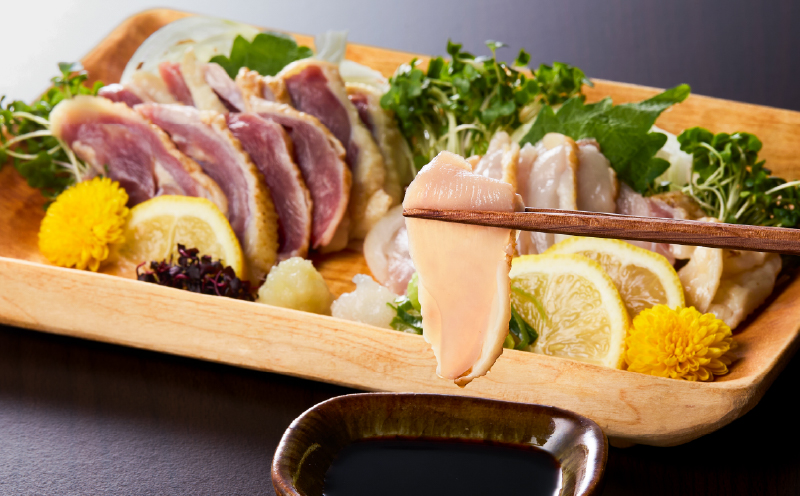 唯一の国産　幻の鶏肉　シャポーン鹿児島鶏たたき（120ｇ×５パック）