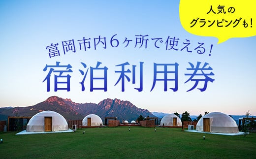 
富岡市内ホテル・旅館・民宿利用券（寄附金額の3割相当分）
