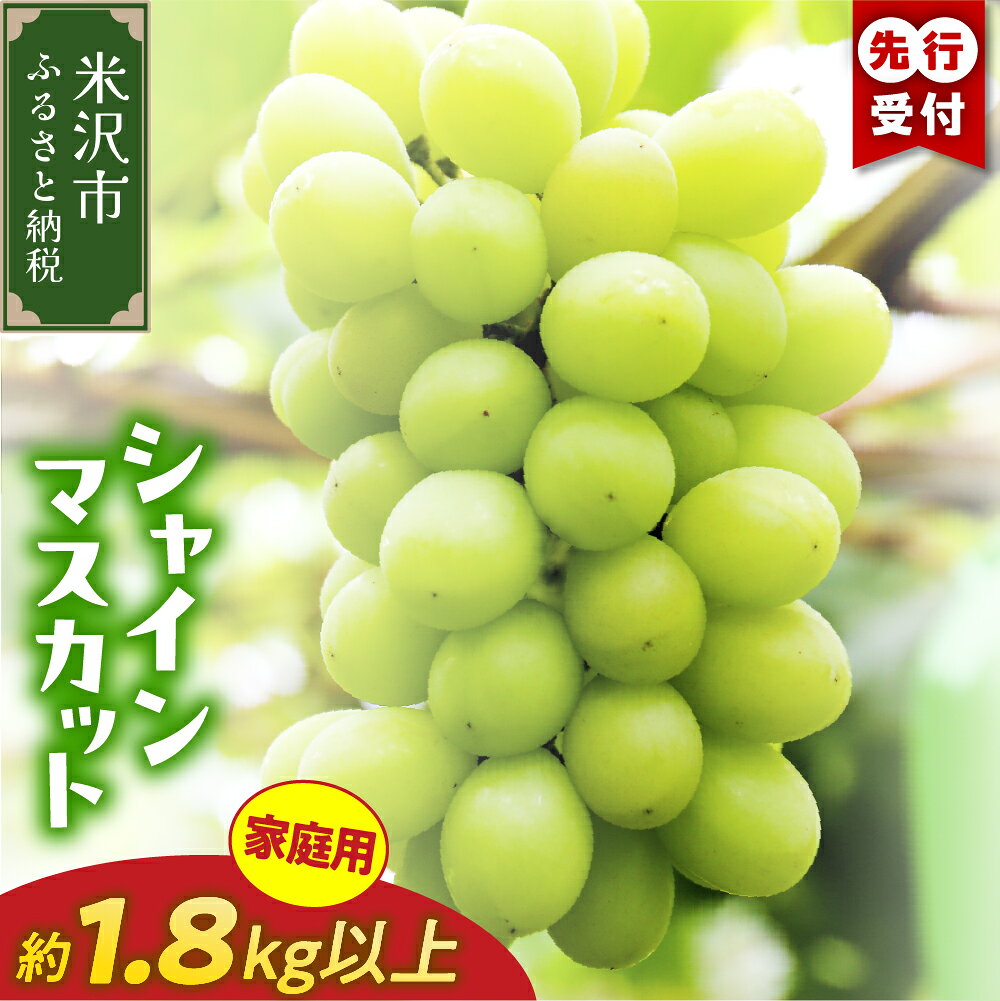 【ふるさと納税】【先行予約】【数量限定】【令和9年産】ぶどう 家庭用 訳あり シャインマスカット 1.8kg 2027年9月中下旬 ～ お届け 〕 2027年産9月15日～9月30日頃お届け予定