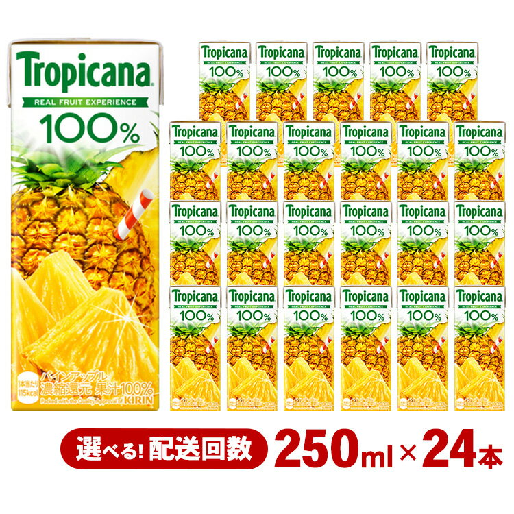 【ふるさと納税】＼選べる配送回数／ トロピカーナ パイナップルジュース 100% 250ml LLスリム ×24本 | ふるさと納税 ジュース 100% フルーツジュース パインアップル トロピカーナオレンジ パックジュース ギフト 詰合せ セット 紙パック 贈答品 贈り物