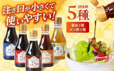卓上調味料セット(ちょい出しボトル) 島根県松江市/株式会社北國[ALCI001]