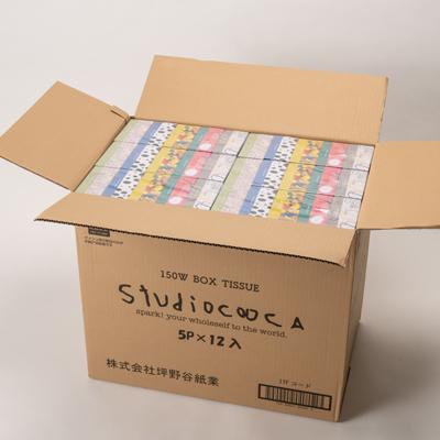 ふるさと納税 小山市 アートパッケージボックスティッシュ60箱【5箱入り×12セット】【1箱150組(300枚)】 |  | 02