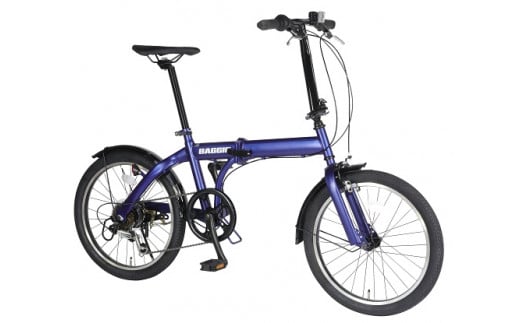 BAGGIO　防災対応20型６スピードノンパンク折りたたみ自転車　色：ブルー
