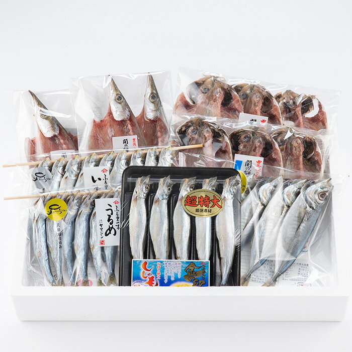 【ふるさと納税】干物三昧セット (合計35尾以上・6種) 干物 あじ アジ 鯵 かます カマス ししゃも シシャモ うるめいわし いわし 開き 海鮮 おつまみ おかず 詰め合わせ セット【opbp001】【ヤマジン】