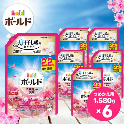 ふるさと納税 高崎市 ボールドジェル 華やかおひさまとプレミアムブロッサムの香り つめかえ用 1580g×6個