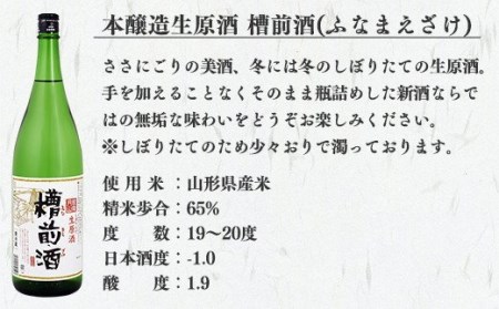 《冷蔵便配送》銀嶺月山 しぼりたて 生原酒 「槽前酒（ふなまえざけ）」 1800ml×1本 本醸造 季節限定【2024年12月頃～2025年3月頃に順次発送】日本酒 地酒 お取り寄せ 晩酌 一升瓶 1