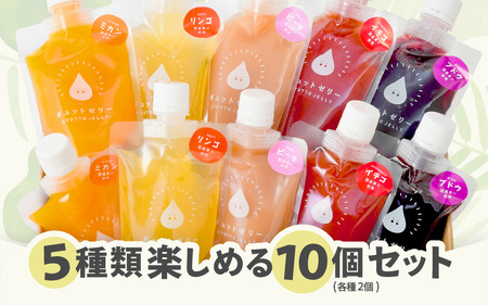 小さめ飲むゼリー 詰め合わせ 5種 10個入 ゼリー 【お中元】 【夏ギフト】 [m01-a051]