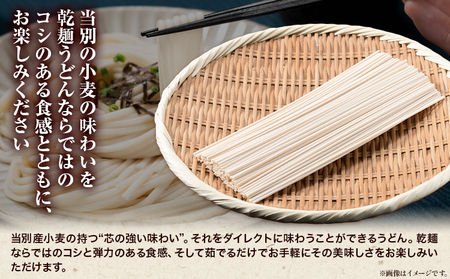 [0.8-240] 　当別町産小麦を使った 乾麺うどん 10袋 うどん 乾麺 JA北石狩農協協同組合 北海道 当別町