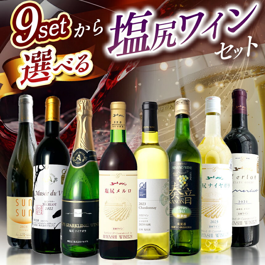 【ふるさと納税】塩尻市で醸造！選べる 塩尻 ワインセット【ナイヤガラ・メルロ・シャルドネ・ミニセット】 | ワイン セット 赤ワイン 白ワイン お酒 井筒ワイン アルプス 五一わいん ナイヤガラ ナイアガラ メルロ シャルドネ 長野県 塩尻市