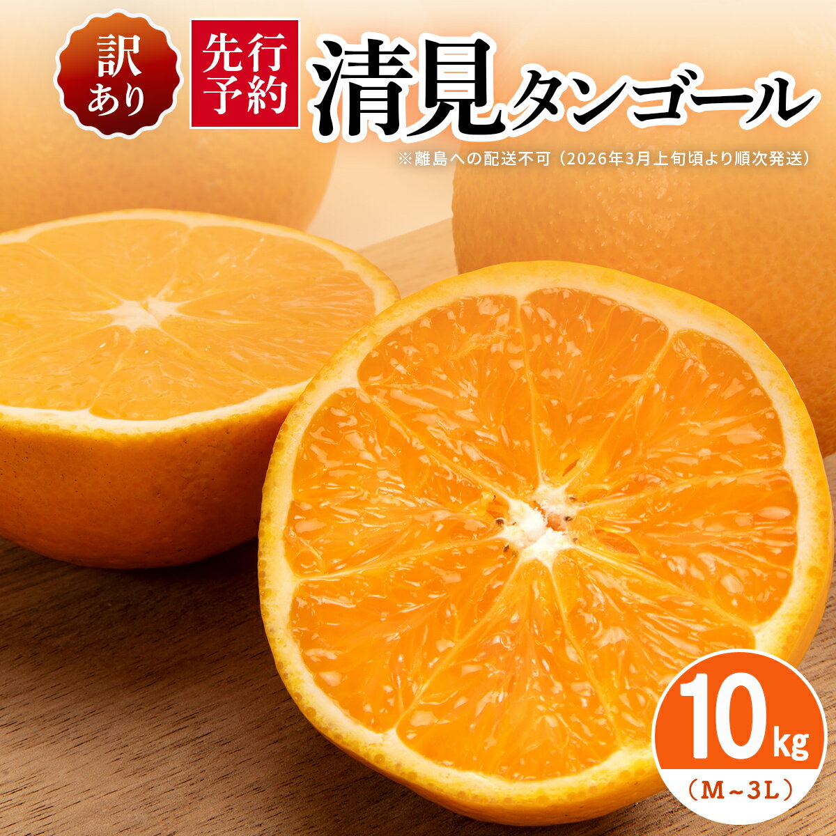 【ふるさと納税】【先行予約】【訳あり】清見タンゴール 10kg（M～3L）※離島への配送不可 （2026年3月上旬頃より順次発送） 【ふるさと納税 人気 おすすめ ランキング みかん ミカン 清見 フルーツ 果物 旬 訳あり 愛媛県産 愛媛県 伊方町 送料無料】 IKTAR014