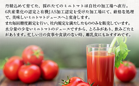 有機ミニトマトジュース5本入り 【 ふるさと納税 人気 おすすめ ランキング トマト とまと ジュース トマトジュース とまとジュース ミニトマト 有機 5本 セット 野菜ジュース やさいジュース  
