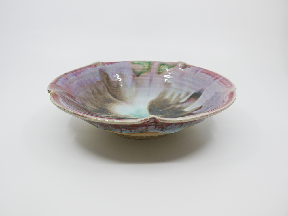
ED037_藁灰釉五つ折菓子器　１個
