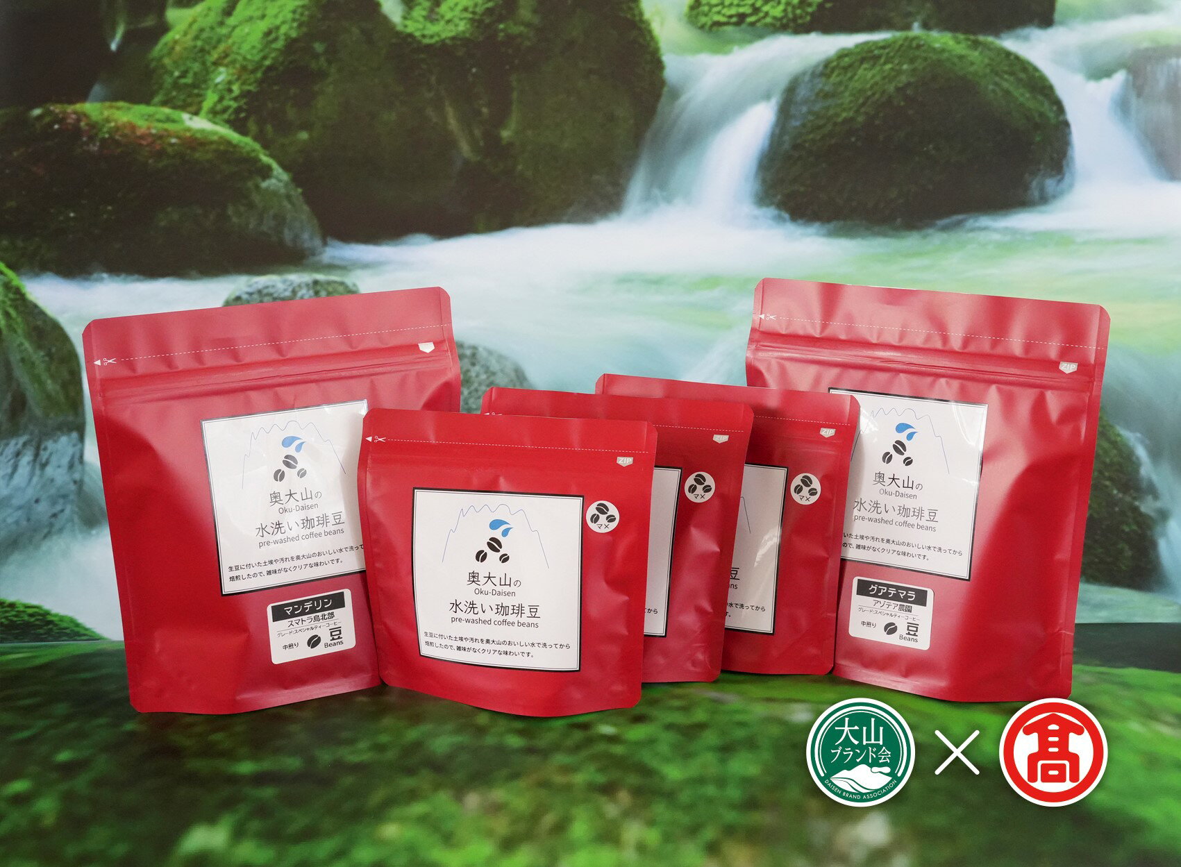 【ふるさと納税】＜奥大山の水洗い珈琲＞コーヒー（豆）飲み比べセット（大山ブランド会）
