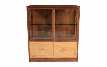 無垢材 伝統技法 オールドパッチキャビネット 天然木＜配送不可：北海道・沖縄・離島＞ 115-022