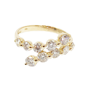 １８金製 ハート＆キューピッド Happy 10th Diamond リング 1.0ct ［HKAR0503K]