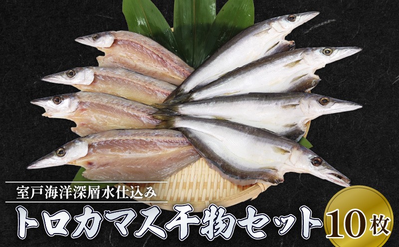 
            魚 干物 室戸 トロ カマス 10枚 海洋深層水 仕込み 冷凍便 焼き魚 ギフト 贈答用
          