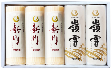 かまぼこ 新川3本・嶺雪2本蒲鉾詰め合わせ 蒲鉾 宇部