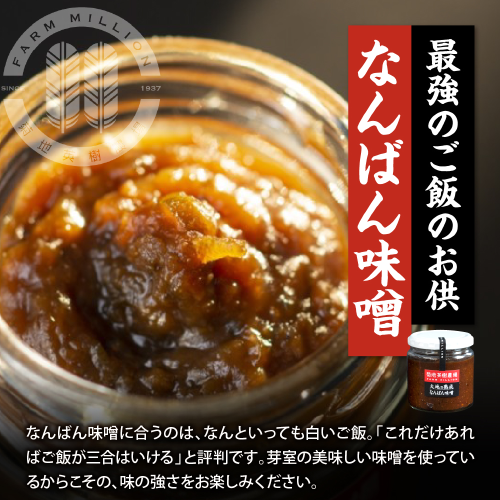 北海道十勝芽室町 大地の熟成 手造り味噌・なんばん味噌・大根あべべ漬け me016-007c