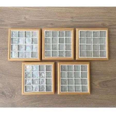 タイルコースター5枚セット(クリア・アーチフレーム)【1722411】