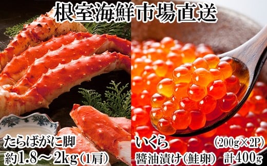 D-14059 ボイルたらばがに脚約1.8～2kg×1肩、いくら醤油漬け(鮭卵)200g×2P