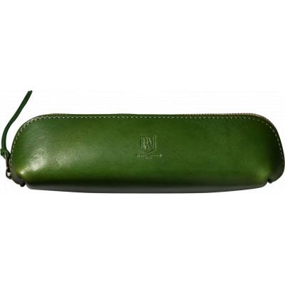 ふるさと納税 長浜市 本革バゲットペンケース【フィーユ(緑色)】