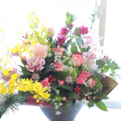 ふるさと納税 筑西市 お正月のお花のアレンジメント*Lサイズ/花瓶不要!届いてそのまま飾れるフラワーアレンジ |  | 02