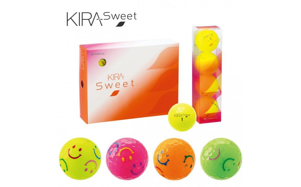 
ゴルフボール KIRA SWEET フルキャラ 1ダース レディース 高反発 高輝度 イエロー ピンク オレンジ ライム 超反発 ソフト kasco キャスコ【距離 アップ 高反発 超反発 かわいい】
