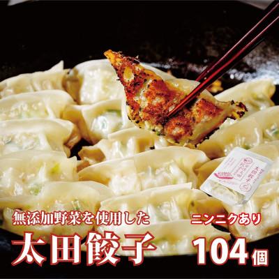 ふるさと納税 常陸太田市 無添加野菜を使用したなごみ家 冷凍生餃子 104個(にんにくあり 13個入×8パック)