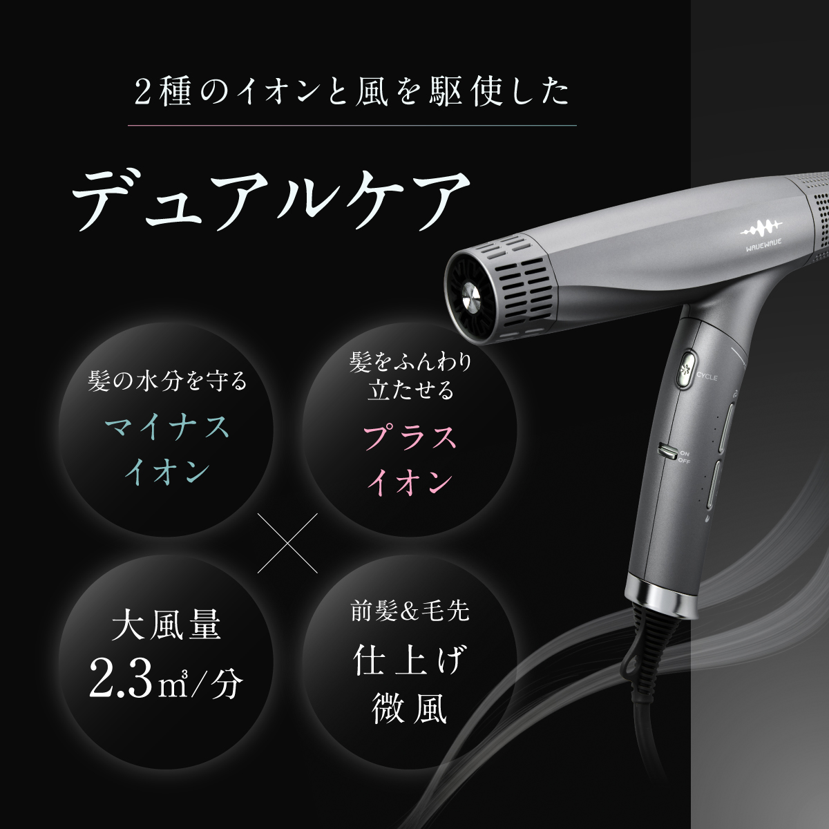 【先行予約】【ギフト対応】WAVEWAVE DualCareDryer デュアルケア