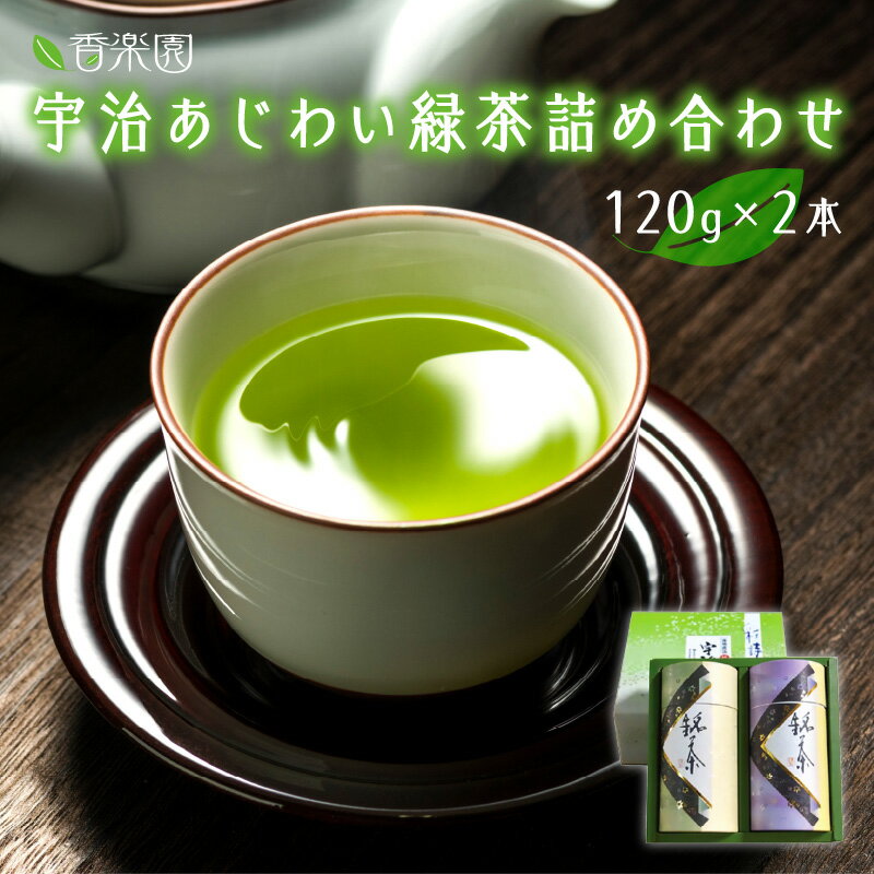 【ふるさと納税】《レビューキャンペーン》 宇治 あじわい緑茶詰め合わせG-50 日本茶 厳選 伝承製法 上級品種 計240g 香楽園製茶