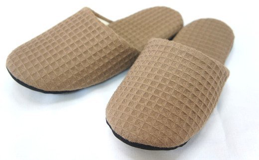 太ワッフルソフトスリッパFサイズ（約24.5cmまで）2足セット　【04301-0349】_イメージ2