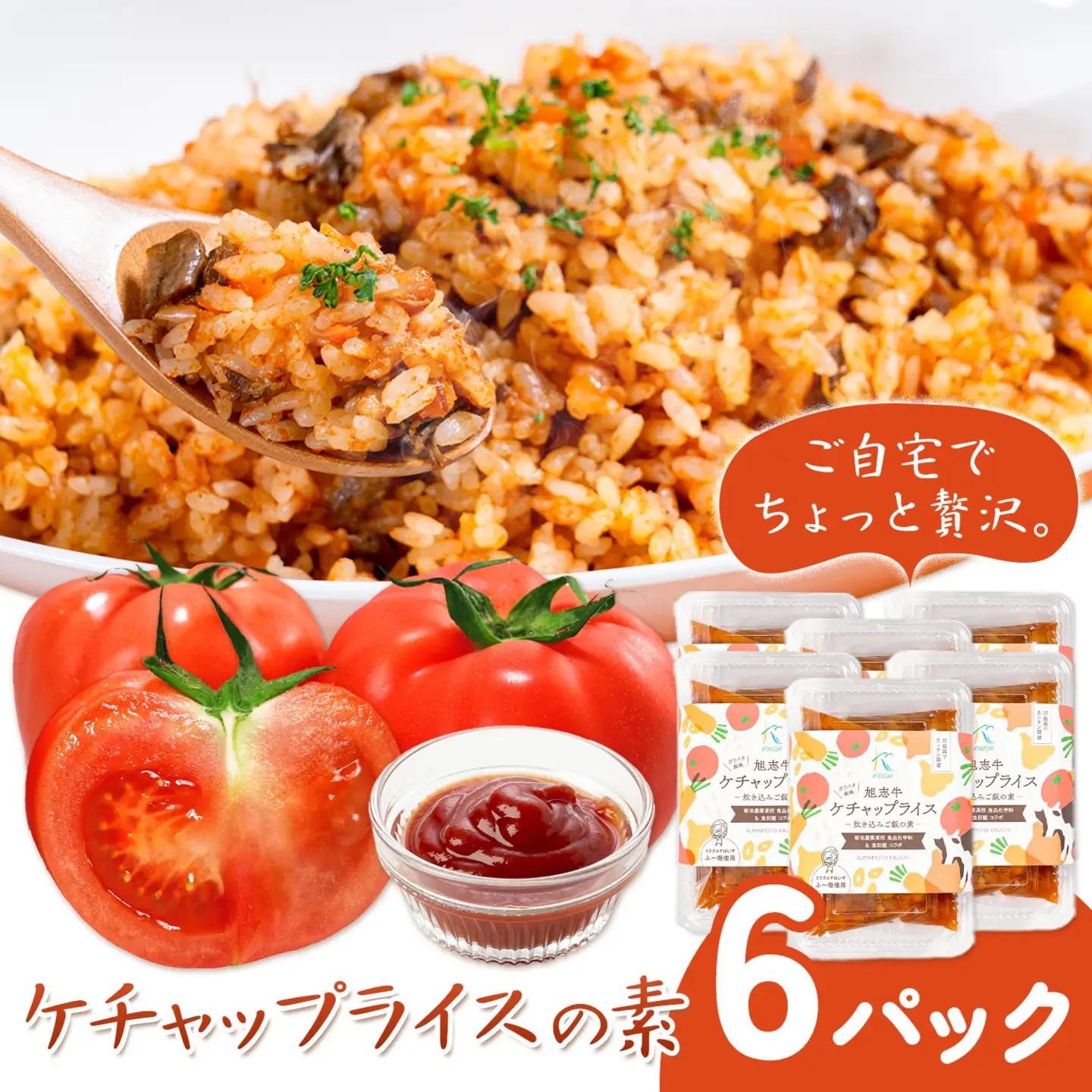 ケチャップライスの素 6パック 有限会社旭志村ふれあいセンター《30日以内に出荷予定(土日祝除く)》熊本県 菊池市 釜飯 ケチャップライス 炊くだけ 簡単 ご飯